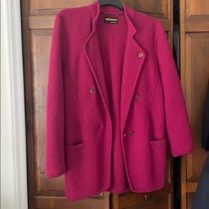 Geiger fuchsia wool jacket.
